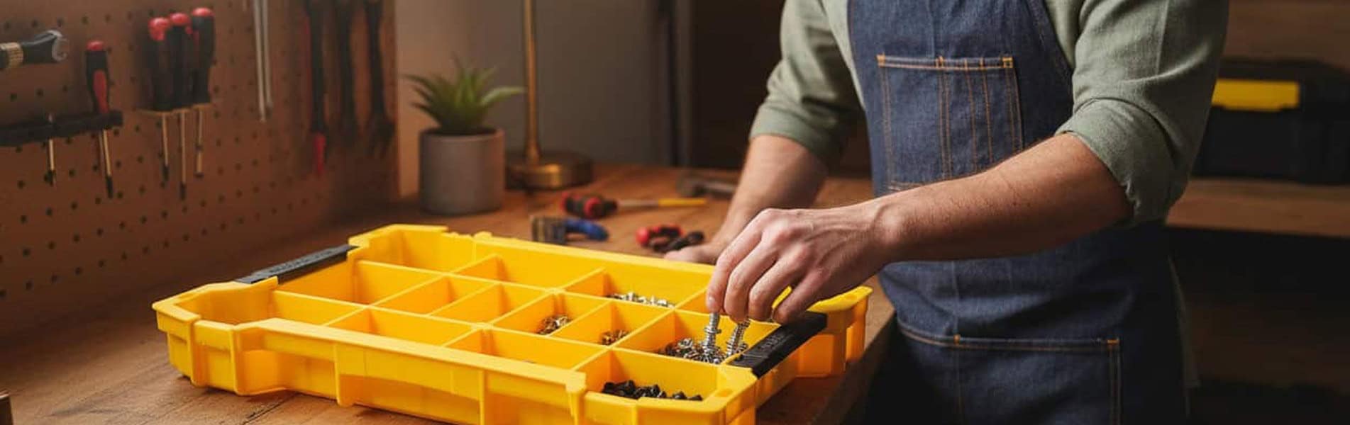Organiser trays and dividers fitted in a DeWalt TSTAK case